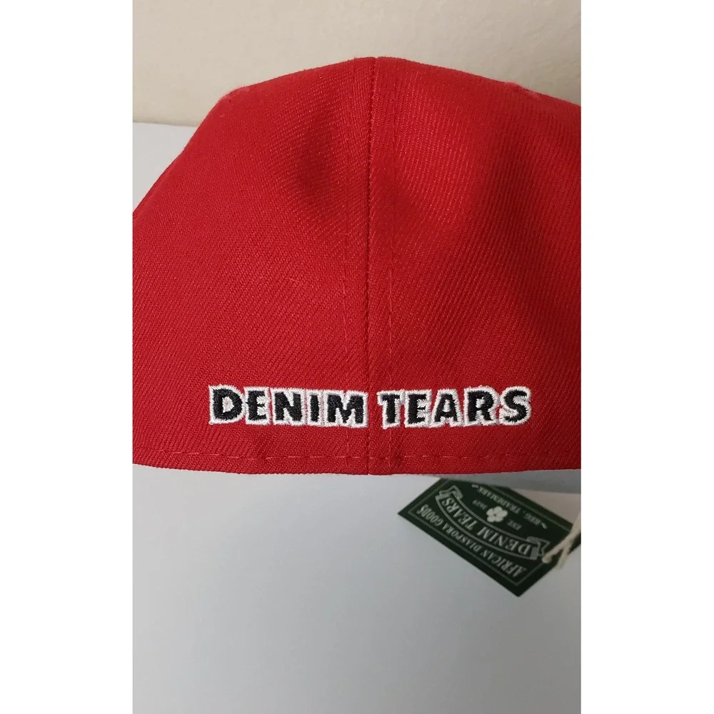 New Era Denim Tears 59FIFTY Fitted Hat Red 7 1/4 Mens Cap Streetwear Designer